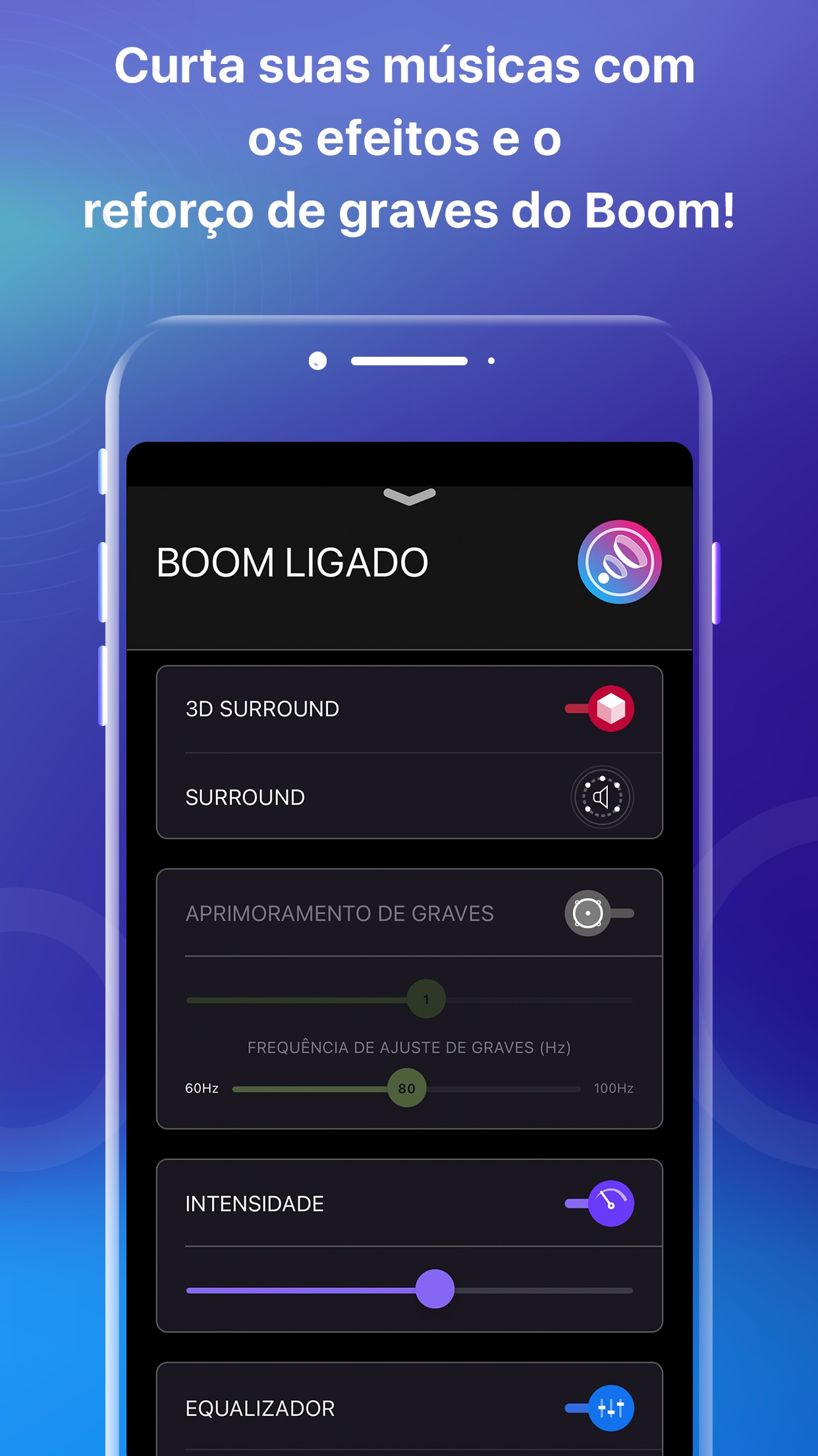 Screenshot do app Boom: Bass Booster & Equalizer