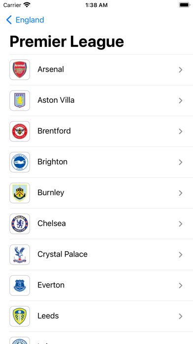 Gaffer - Football Scores Screenshot