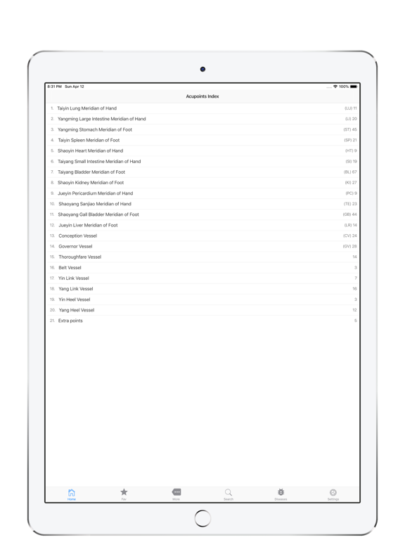 Screenshot #4 pour Acupuncture Points, cool index