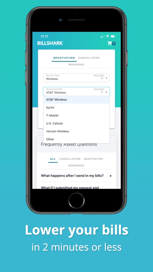 #7. Billshark app (iOS) 由: The Bill Reduction Company