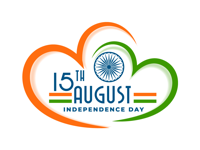 Independence Day Sticker 15Aug