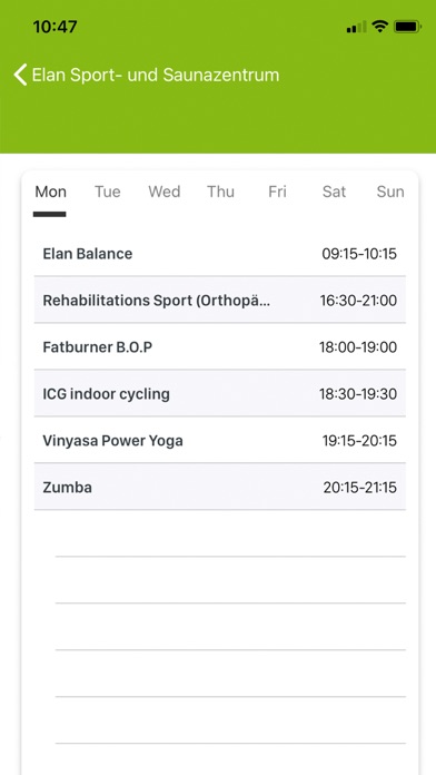 Elan Sport - und Saunazentrum Screenshot