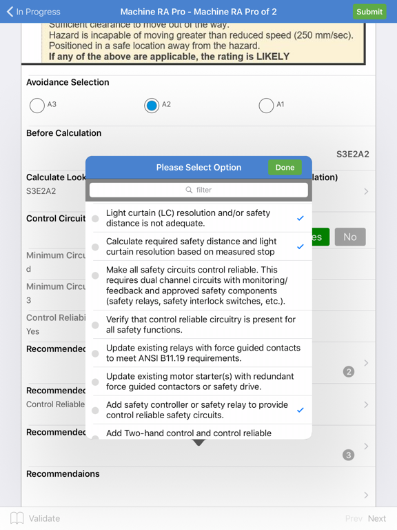 Machine SafetyPro iPad screenshot 3 - Business app