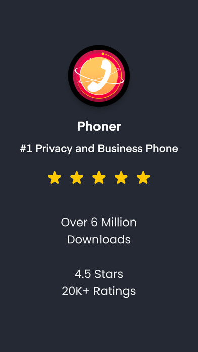 Phoner: Second Phone Number Screenshot