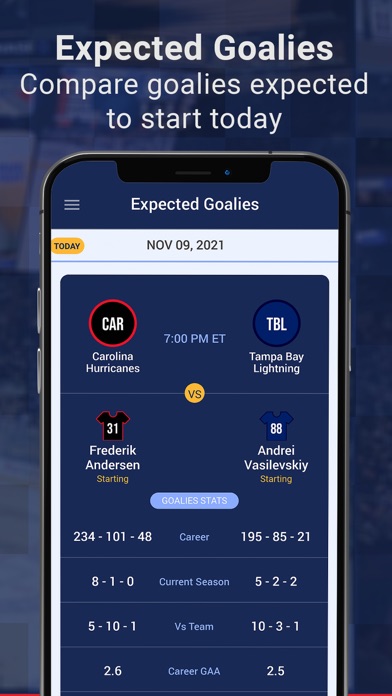 Center Ice Hub – Hockey Stats Screenshot