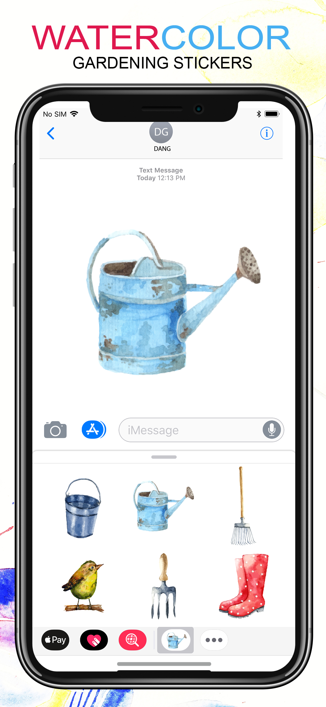 Watercolor Gardening Sticker screenshot 3
