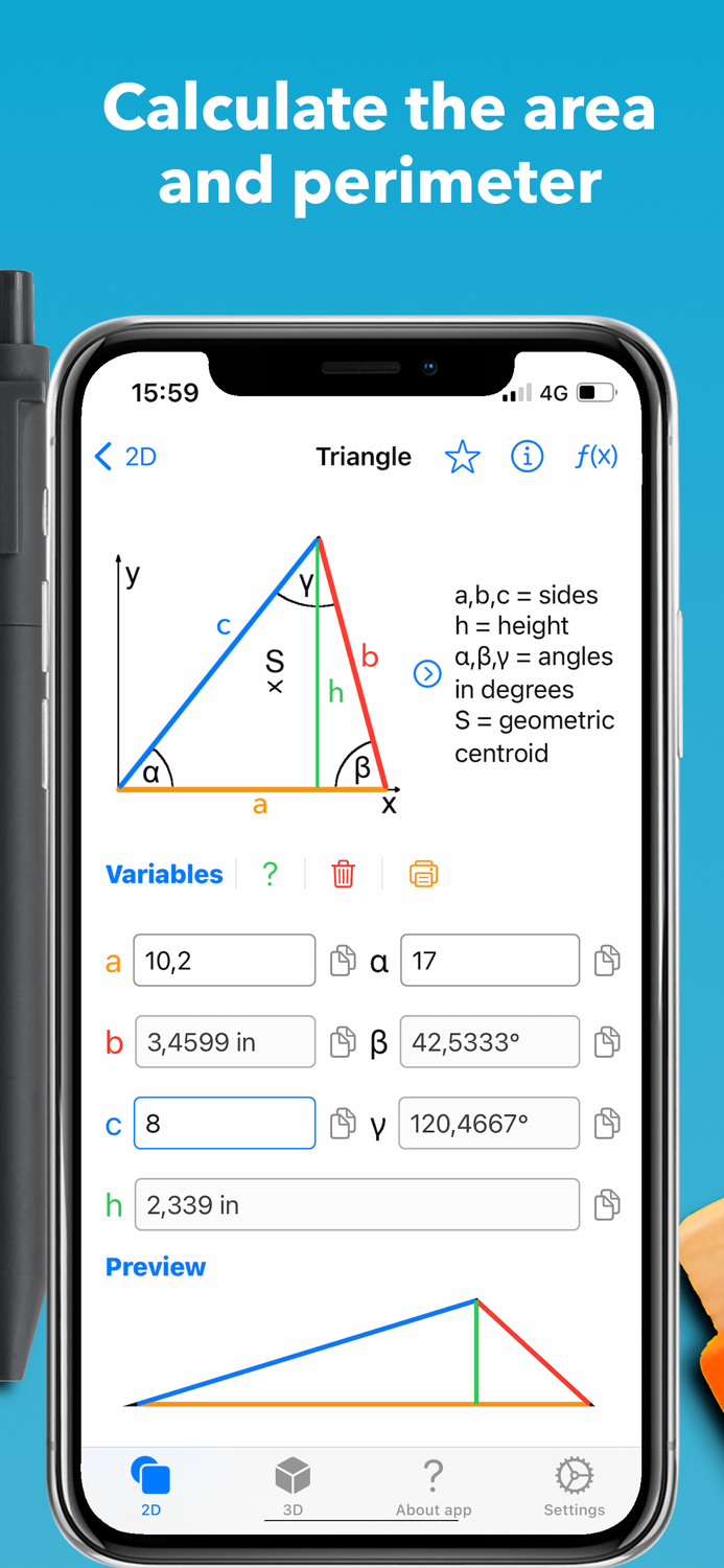 Geometry solver  - calculator