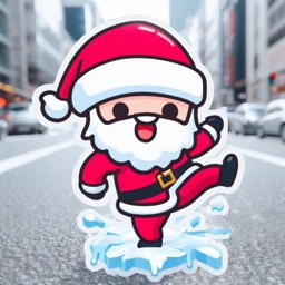 Fun Christmas Santa's Stickers