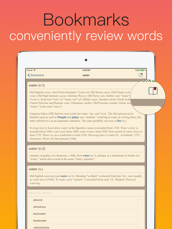 Etymonline English Dictionary iPad screenshot 4 - Education app
