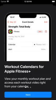 workout calendars for fitness+ iphone screenshot 2