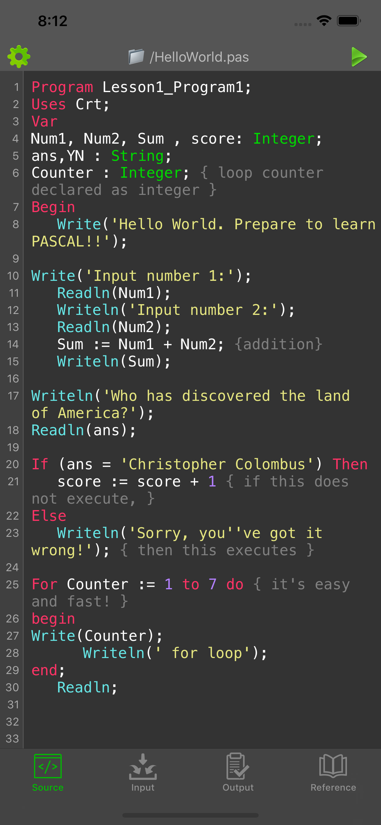 Pascal Programming Compiler