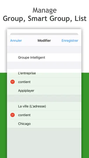 Capture d'écran de Groupe Intelligent: Email, SMS sur iPhone 3
