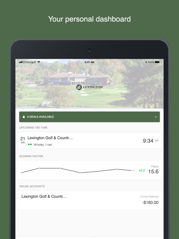 Lexington Golf & Country Club iPad screenshot 2 - Sports app