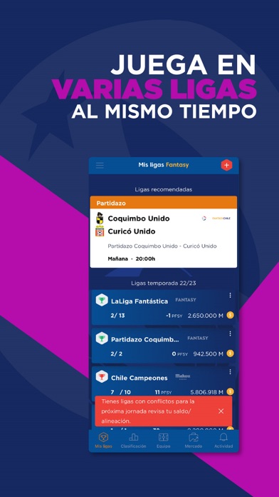 Fantasy Movistar Chile Screenshot