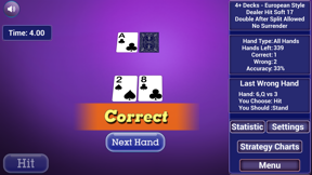 Blackjack Trainer: All in one screenshot