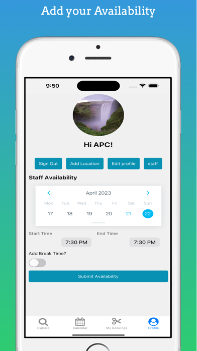 Snip Booking Screenshot