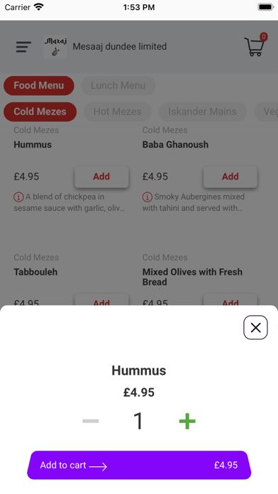 Mazaj Restaurant Screenshot