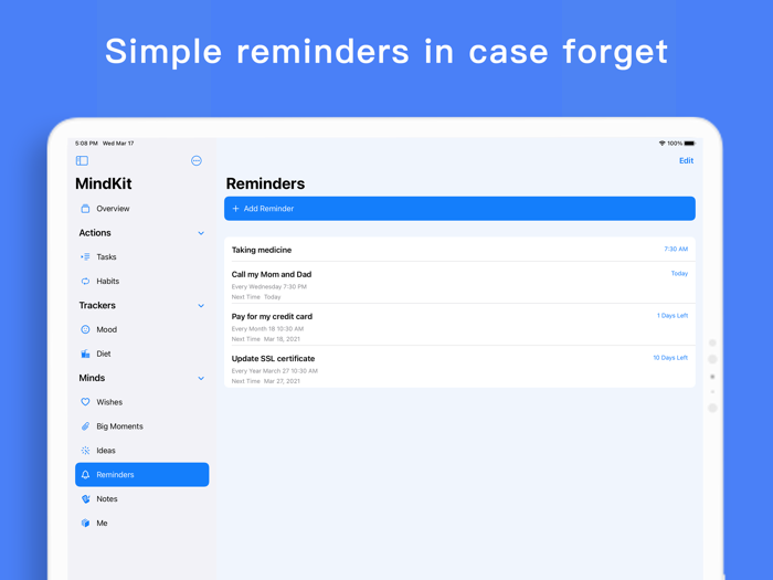 Mindkit-keep things organized