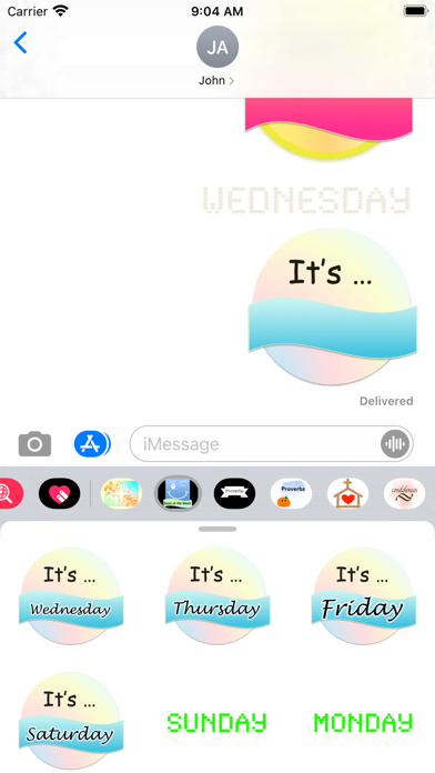 days of the week stickers Screenshot