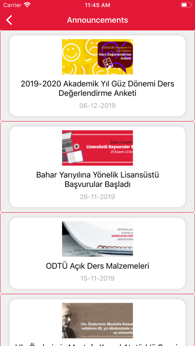 Orta Doğu Teknik Üniversitesi Screenshot