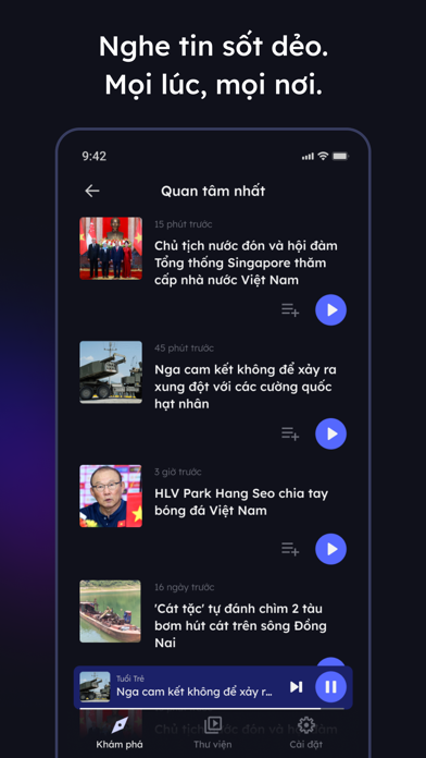 Báo Nói - Audio News Articles Screenshot