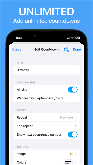 Countdowns - Event Countdown Screenshot