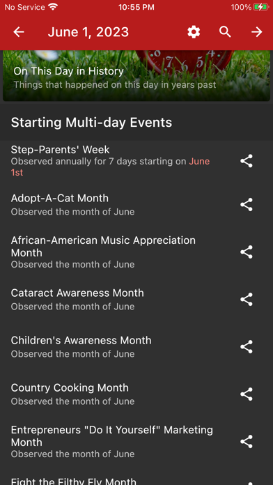 Checkiday - Holiday Calendar Screenshot