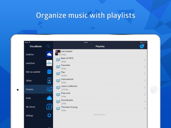 CloudBeats Offline Music iPad app afbeelding 4