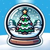 Snowglobe Christmas Stickers icon