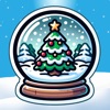 Snowglobe Christmas Stickers icon