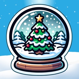 Snowglobe Christmas Stickers