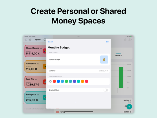 Screenshot #4 pour Expense Tracker Money Spaces