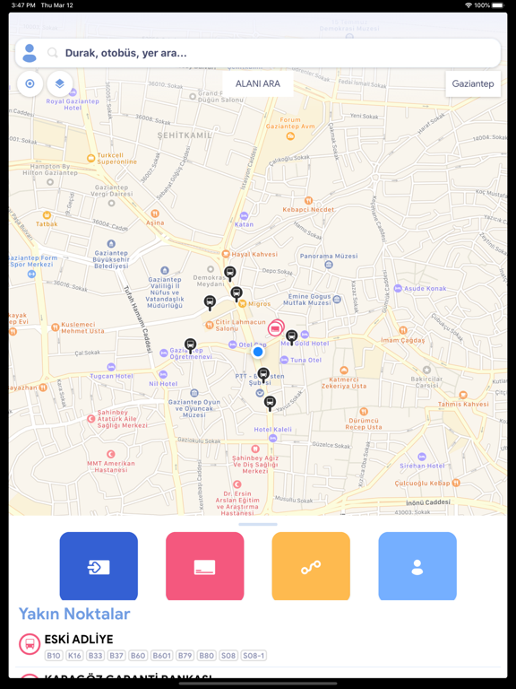 Kentkart iPad screenshot 7 - Travel app