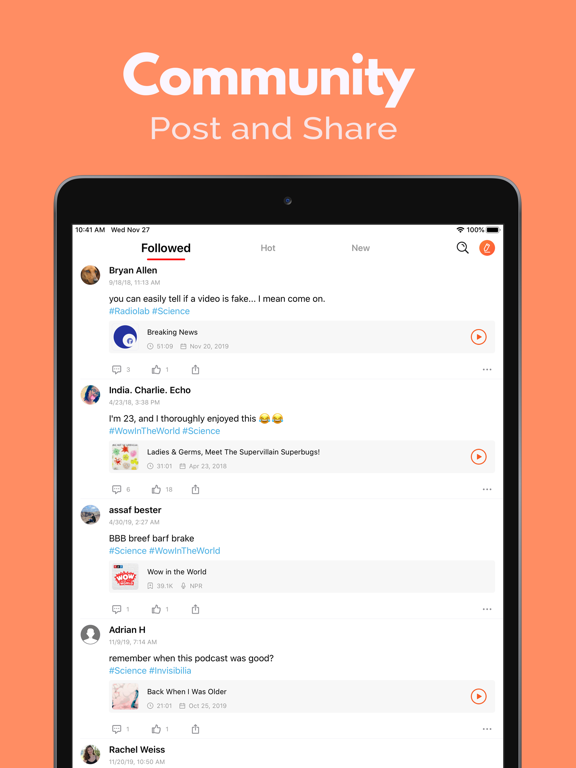 Podcast App & Player - Castbox iPad screenshot 4 - News app