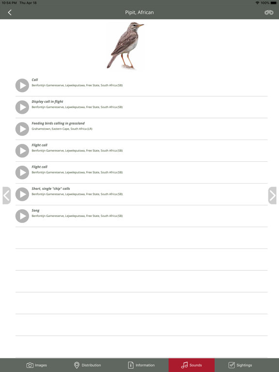 BirdPro iPad screenshot 6 - Reference app