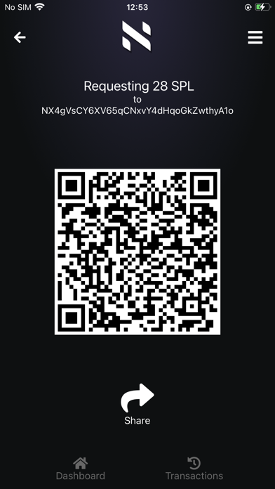 Splendor wallet Screenshot