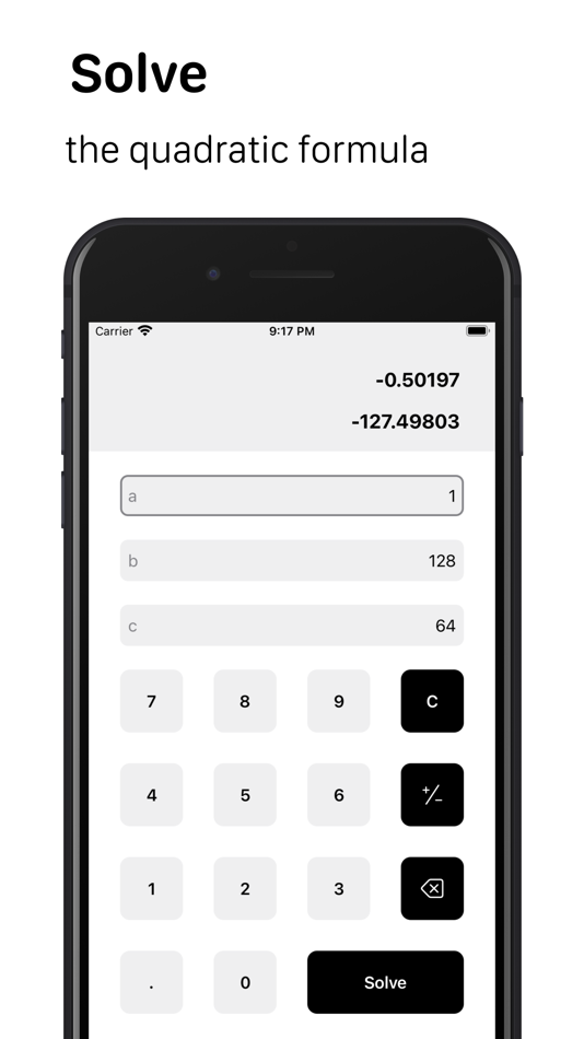 #1. Quadratic Formula Calculator (iOS) 由: Edward Prokopik