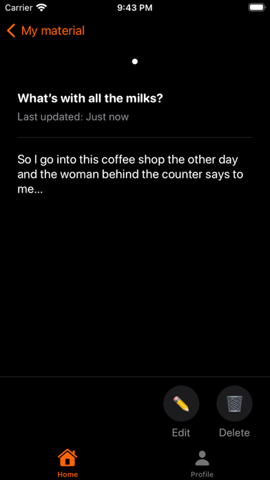 Crush: Stand-up Comedy Writing Screenshot