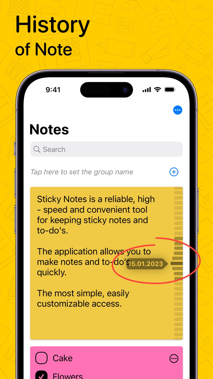 Sticky Note Widget. Stickies