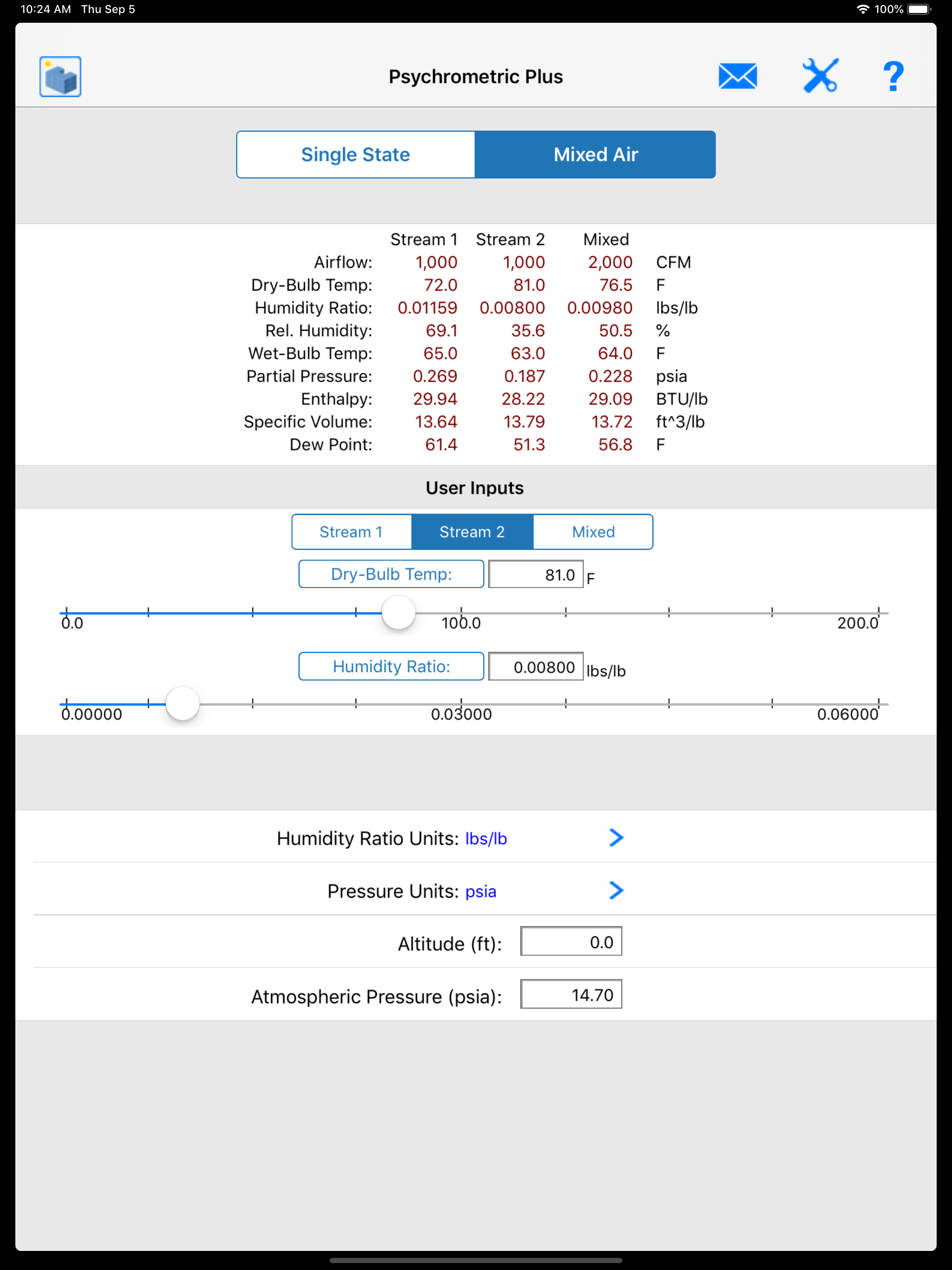 HVAC Psychrometric Plus screenshot 16