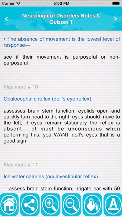 Neurological Disorders Q&A Screenshot