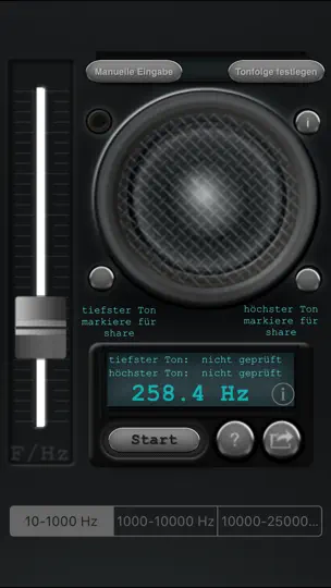 Screenshot von Tongenerator auf dem iPhone 1