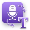 Transcribe. Voice to text AI. icon