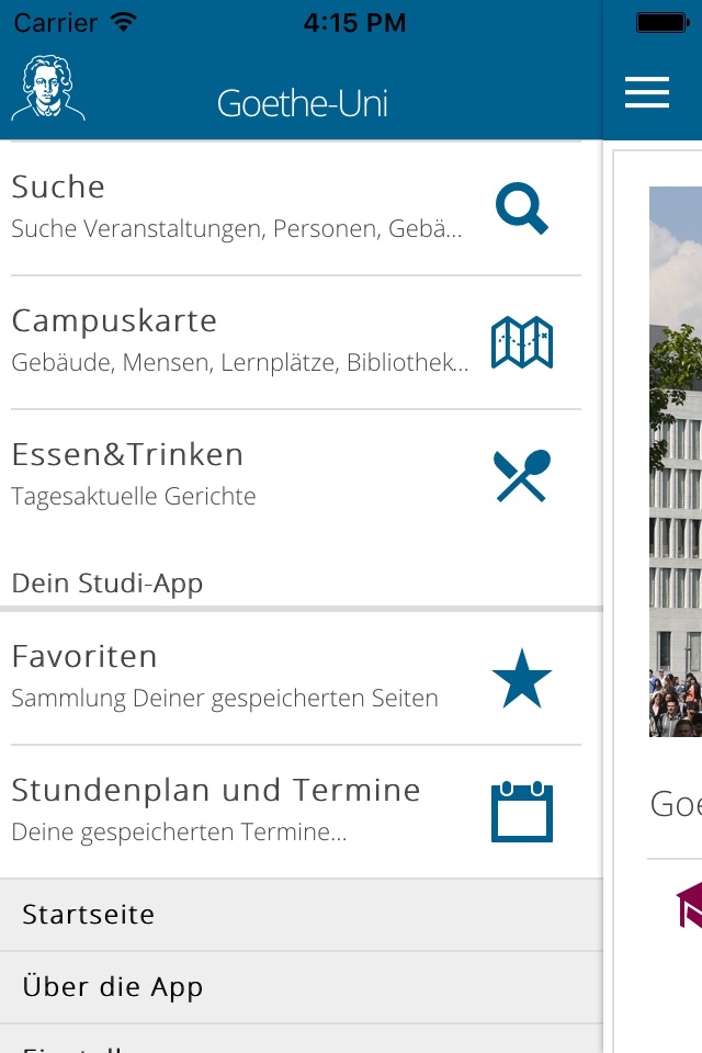 Goethe-Uni screenshot 2