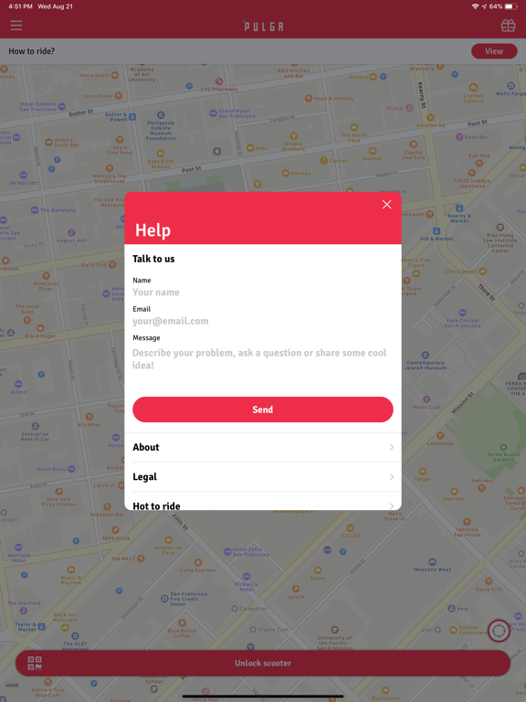 Pulga iPad screenshot 5 - Travel app