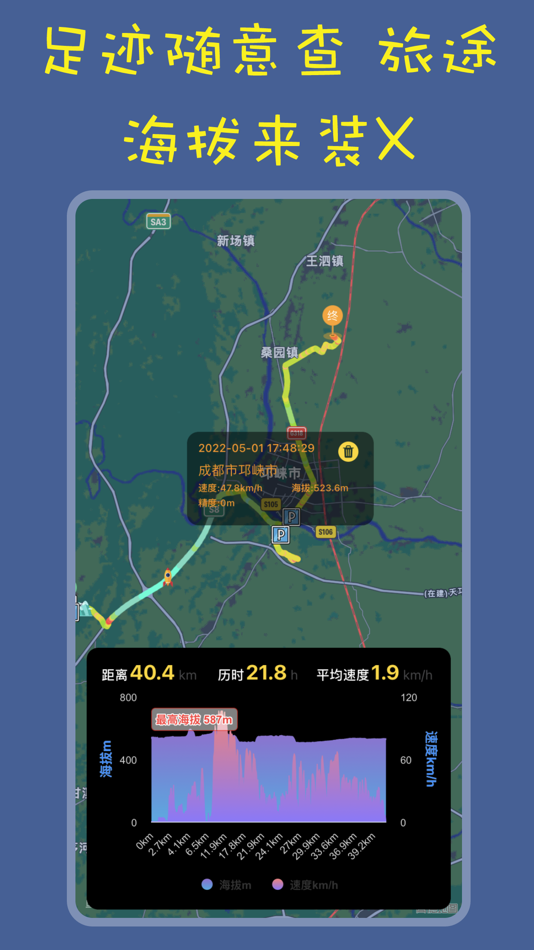 #5. 老马足迹地图-记录日常运动轨迹海拔 (iOS) 由: 永信 郭