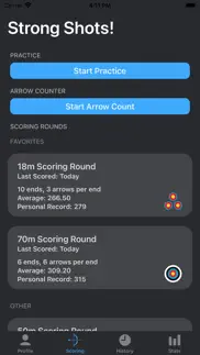 rise - archery scoring tracker iphone screenshot 1