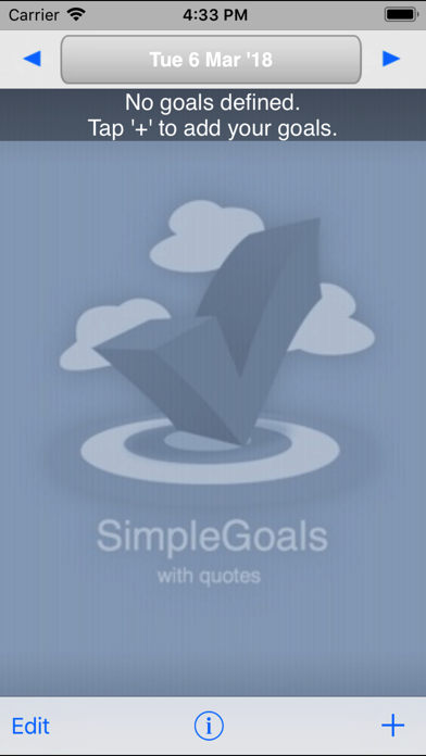 Simple Goals iPhone screenshot