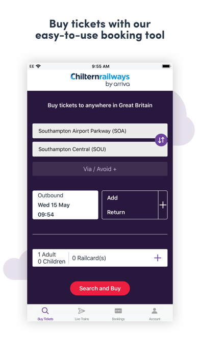 Chiltern Railways - Tickets Screenshot