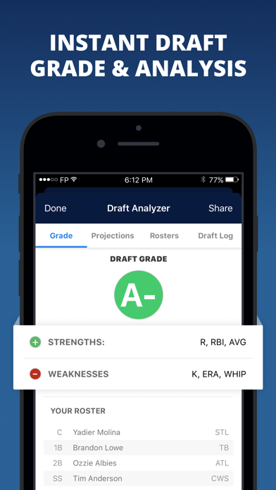 Fantasy Baseball Draft Wizard Screenshot
